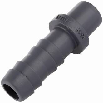 U-PVC hose tail with male solvent socket 16 x 16mm