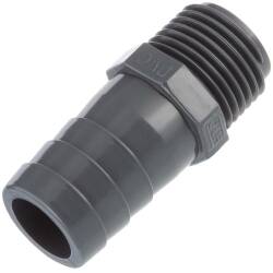 PVC-U Schlaucht&uuml;lle mit Aussengewinde 3/8&quot; x 16mm