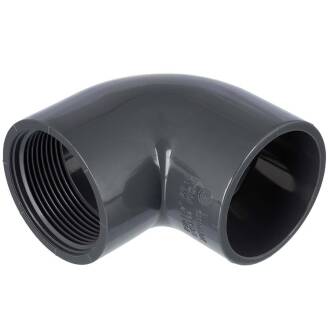 U-PVC solvent elbow 90° x female thread 20 x 1/2"