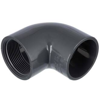 U-PVC solvent elbow 90° x female thread 90 x 3"