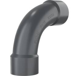 U-PVC f/f solvent bend 90&deg;, 16 bar (injection moulding)