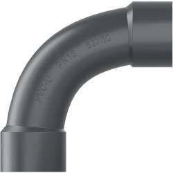 U-PVC f/f solvent bend 90&deg;, 16 bar (injection moulding)