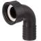 Portagomma curvo 90 con filetto femmina e ghiera in PP 32mm x 1 1/4"