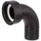 Portagomma curvo 90 con filetto femmina e ghiera in PP 38mm x 1 1/2"