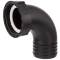 Portagomma curvo 90 con filetto femmina e ghiera in PP 50mm x 2"
