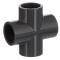 PVC-U cross piece, 4-way glue socket 16mm
