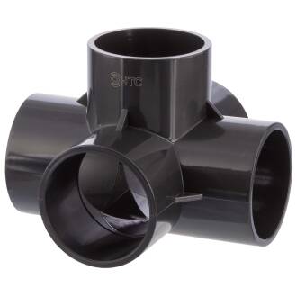 PVC-U Kreuz-Stück, 5fach Klebemuffe 50mm, Stück