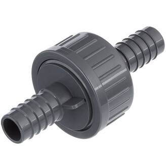 U-PVC check valve hose tail with membrane