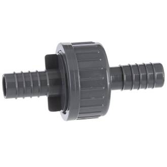 PVC-U Rückschlagventil mit Tülle 17mm (5/8" Schlauch)