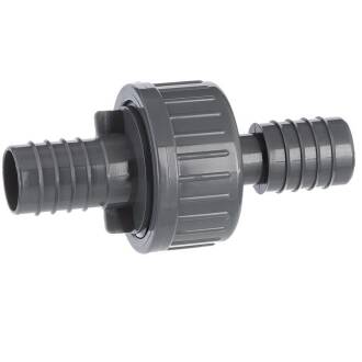 PVC-U non-return valve with spout 21mm (3/4" hose)