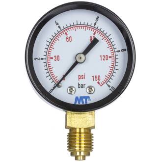 Manometer 1 1/2", brass bottom joint 1/4"