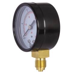 Manometer 1 1/2", brass bottom joint 1/4"