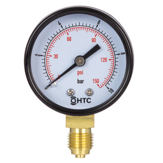 Manometer 1 1/2", brass bottom joint 1/4" 0 - 6 bar