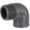 U-PVC solvent elbow 90° x male thread 20mm x 3/4"