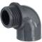 U-PVC solvent elbow 90° x male thread 40mm x 1 1/4"