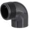 U-PVC solvent elbow 90° x male thread 40mm x 1 1/2"