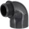 U-PVC solvent elbow 90° x male thread 50mm x 1 1/4"