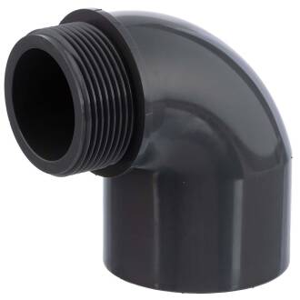 PVC-U Winkel 90° Klebemuffe x Aussengewinde 50/63mm x 1 1/2"