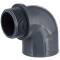 U-PVC solvent elbow 90° x male thread 50mm x 1 1/2"