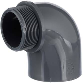 PVC-U Elbow 90°, Female Socket x Male Thread 63mm x 2"