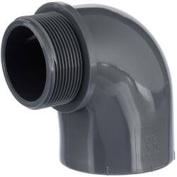 PVC-U Elbow 90&deg;, Female Socket x Male Thread 63mm x 2"