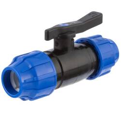 PP ball valve compression fitting with brass ball