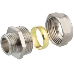 Brass adapter compression fitting x male thread