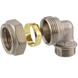 Brass elbow 90&deg; compression fitting x male thread