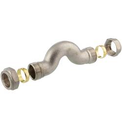 Brass S bend compression fitting