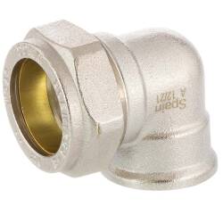 Brass elbow 90&deg; compression fitting x female thread