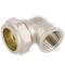 Brass elbow 90° compression fitting x female thread