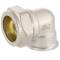 Brass elbow 90° compression fitting x female thread