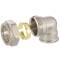 Brass elbow 90° compression fitting x female thread