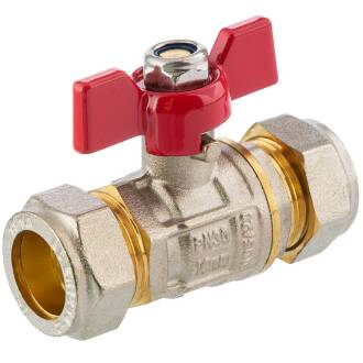 Brass ball valve compression fitting