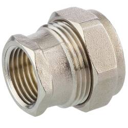 Brass adapter compression fitting x female thread, for copper and steel pipes