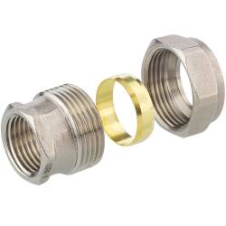 Brass adapter compression fitting x female thread