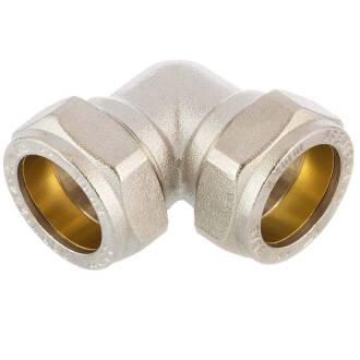 Brass elbow 90° compression fitting