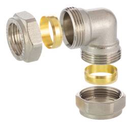 Brass elbow 90&deg; compression fitting