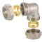 Brass elbow 90° compression fitting