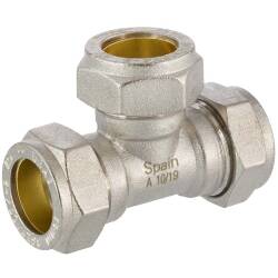 Brass tee 90&deg; compression fitting