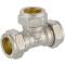 Brass tee 90° compression fitting 15 x 15 x 15mm