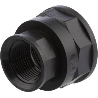 PP reducing female threaded socket 1 1/2" x 1"