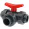 U-PVC 3 way ball valve T-pattern, solvent socket 16mm