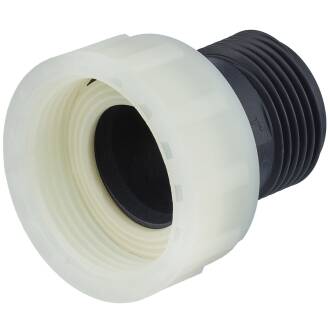 PP female/male threaded socket with nut