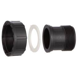 PP female/male threaded socket with nut
