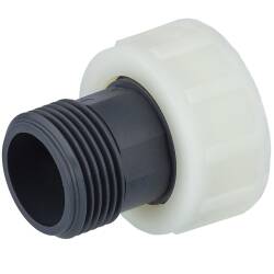 PP female/male threaded socket with nut