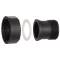 PP female/male threaded socket with nut