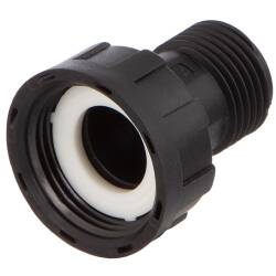 PP female/male threaded socket with nut