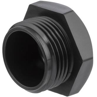 Endkappe Aussengewinde PP Schwarz 3/4", Stück