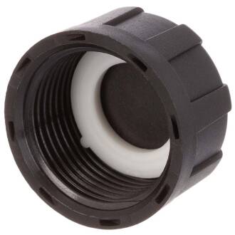 PP female threaded end cap with gasket
